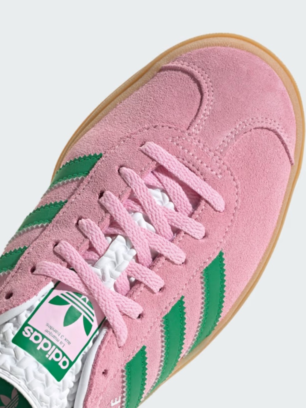 adidas Gazelle Bold True Pink / Green / Cloud White - Picture 9 of 13